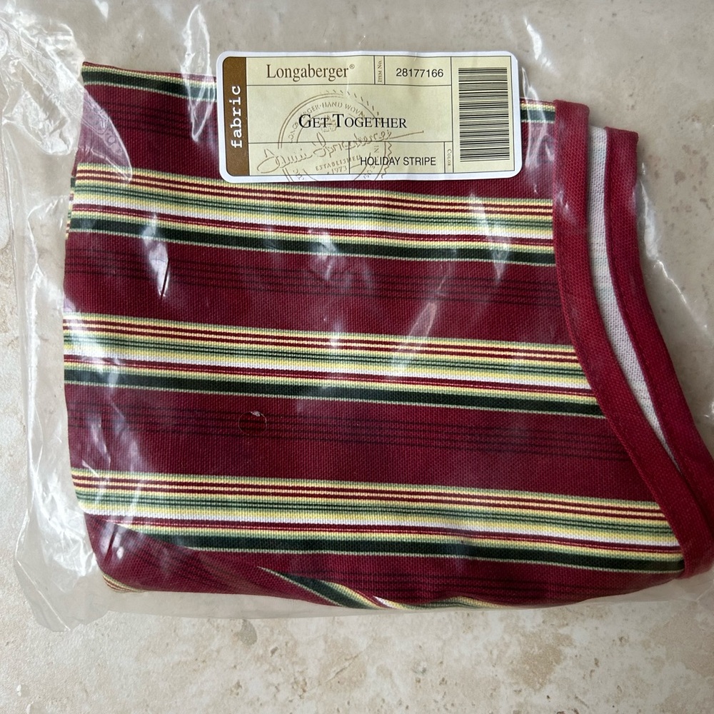 Longaberger 2004 Get Together Holiday Stripe Liner